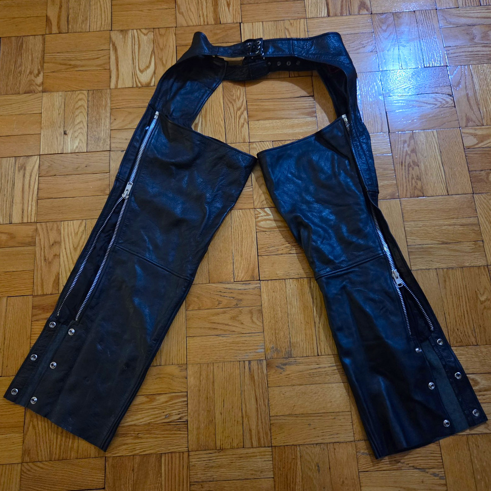 Women's Genuine Leather Chaps Motorcycle Sz M